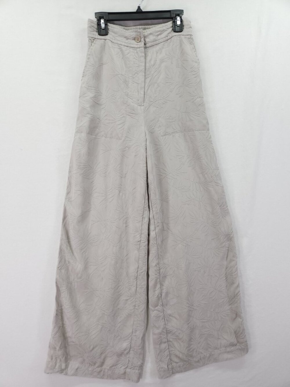 House of Harlow 1960 Womens XS 23x31 Textured Tropical Leaf Wide Leg Pants
